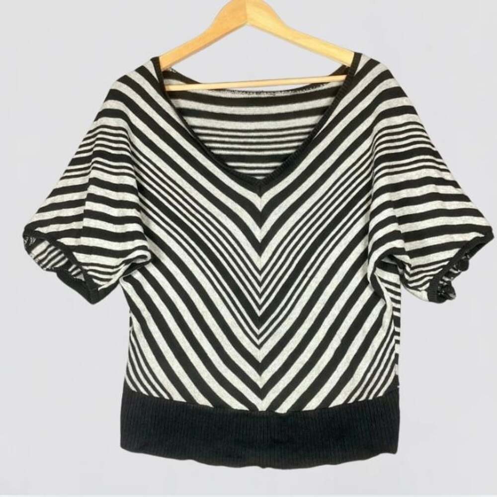 Alyx Black and Gray Striped Cotton Sweater Size M